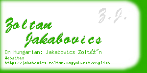 zoltan jakabovics business card